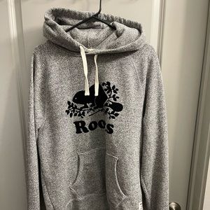Roots Original Kanga Hoodie size medium heathered grey